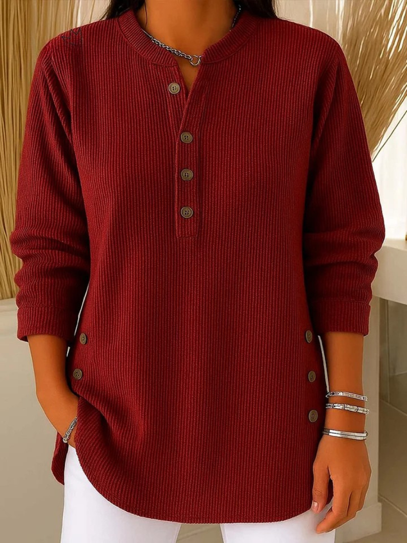 Nieves | Suéter Henley con botones