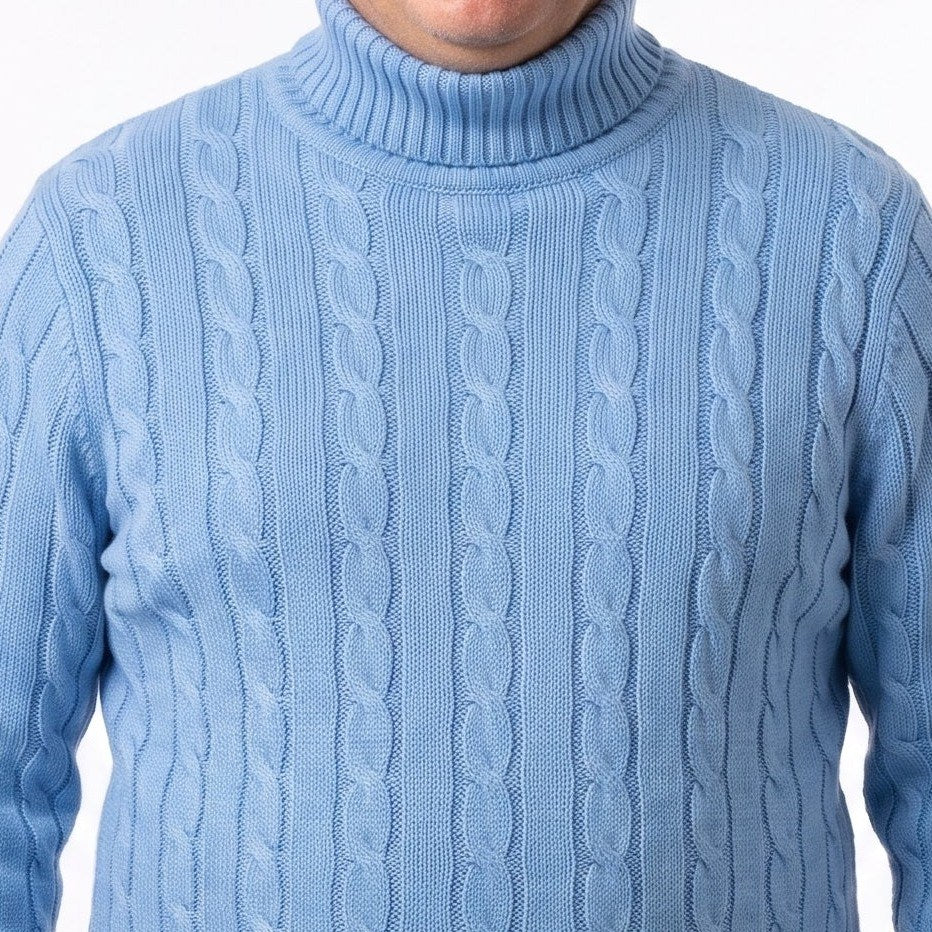 Adriano | Jersey de Ochos Grueso de Cuello Alto
