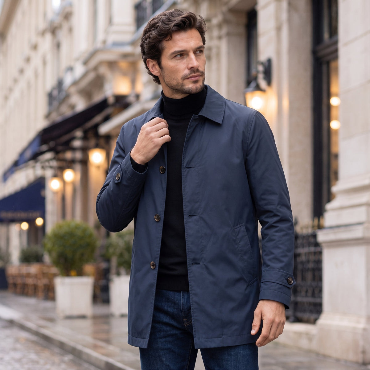 Enzo | Gabardina Corta de Hombre