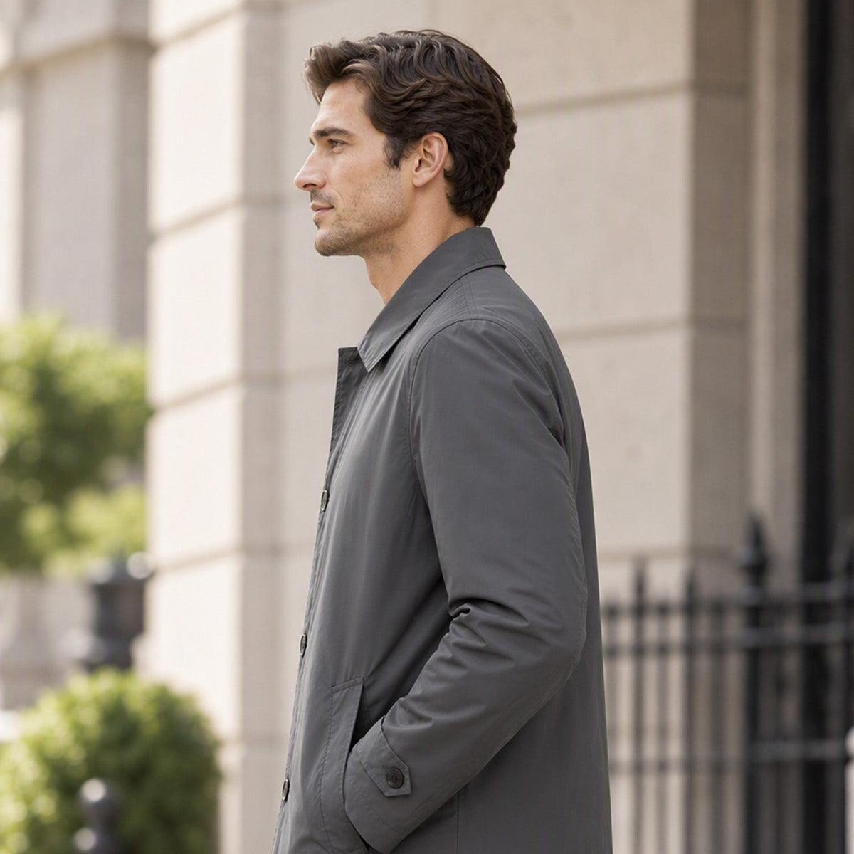 Enzo | Gabardina Corta de Hombre