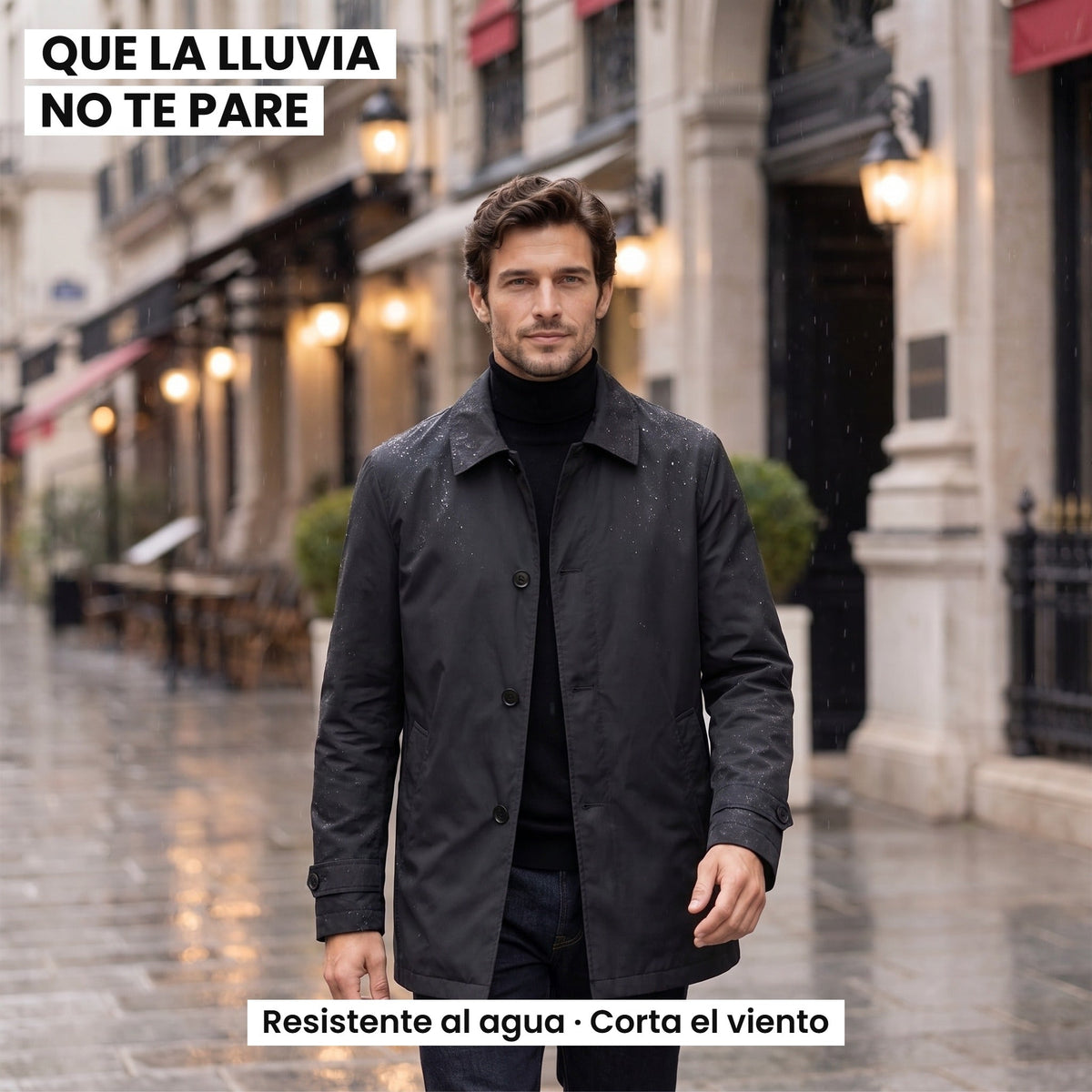 Enzo | Gabardina Corta de Hombre