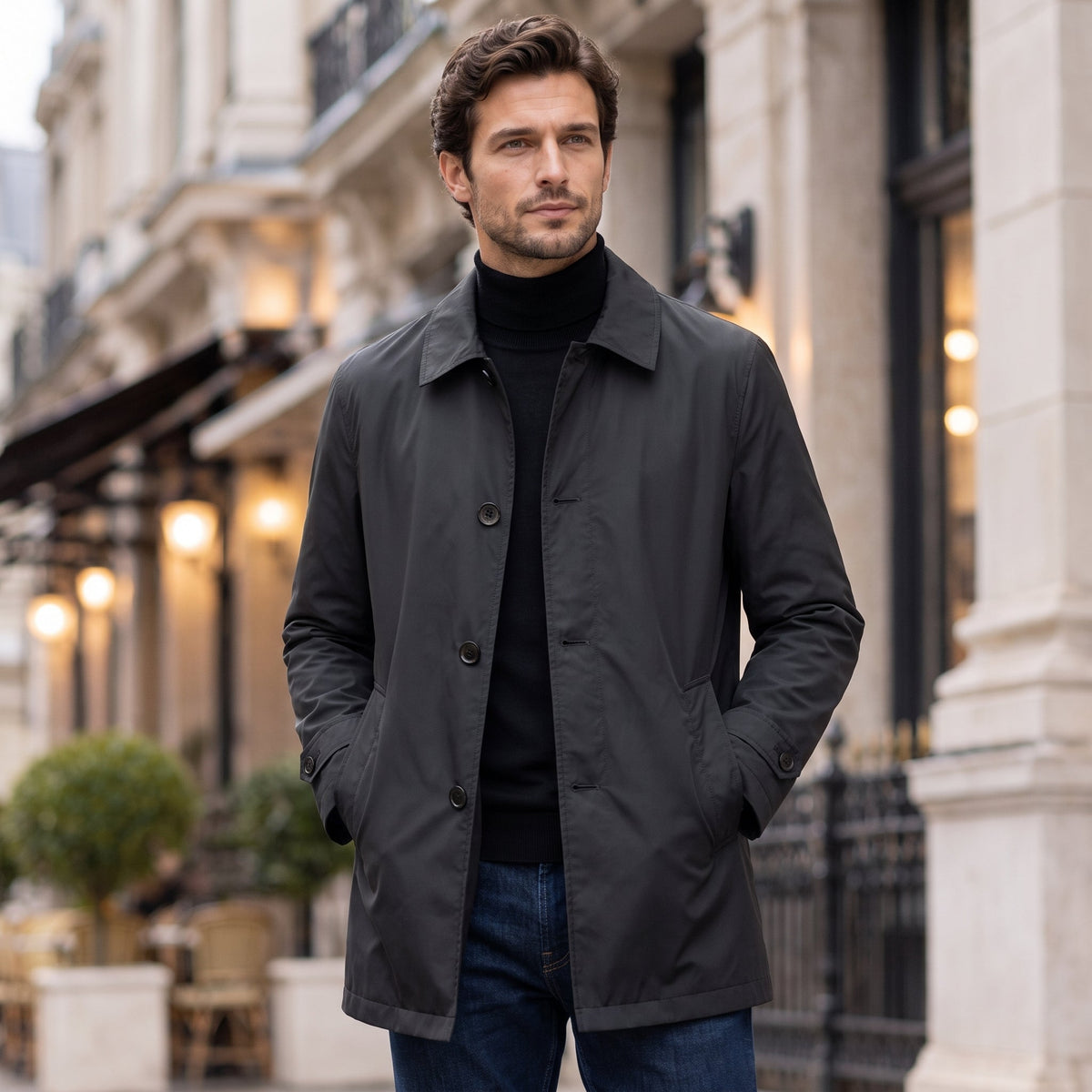 Enzo | Gabardina Corta de Hombre