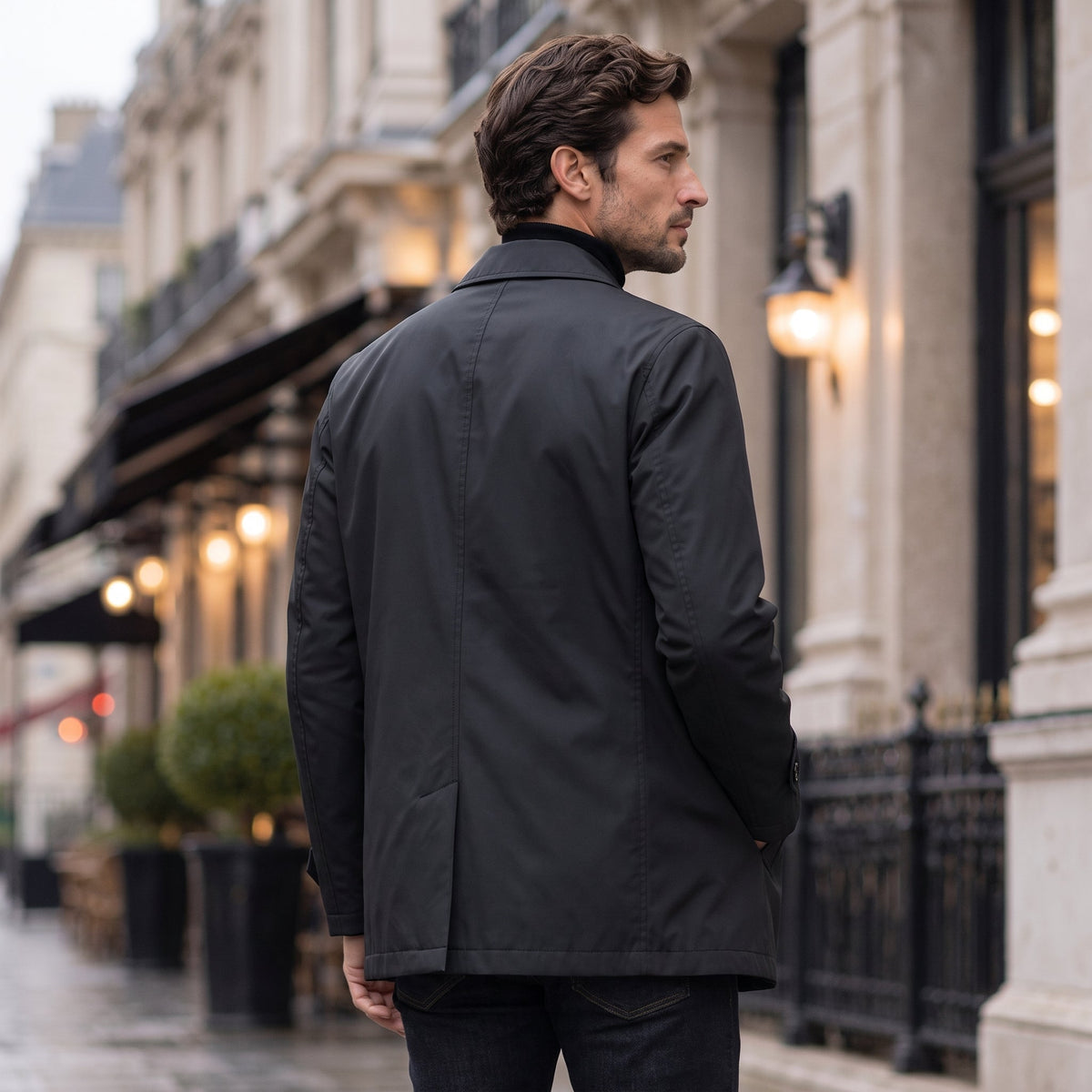 Enzo | Gabardina Corta de Hombre
