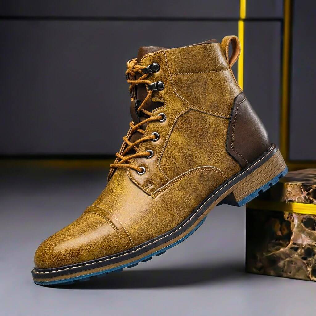 Jake | Botas de cuero bicolor