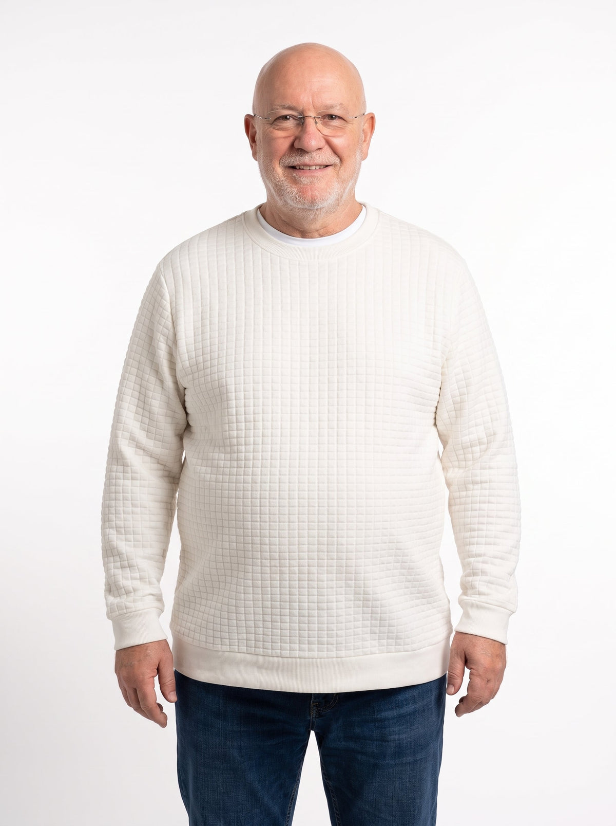 Paolo | Jersey de Punto con Relieve de Cuello Redondo