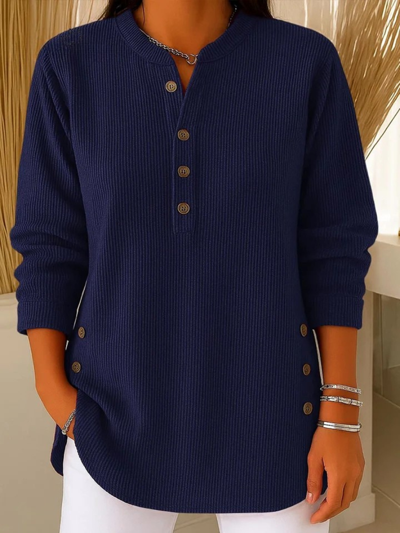 Nieves | Suéter Henley con botones