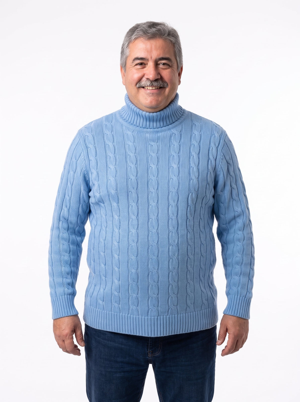 Adriano | Jersey de Ochos Grueso de Cuello Alto