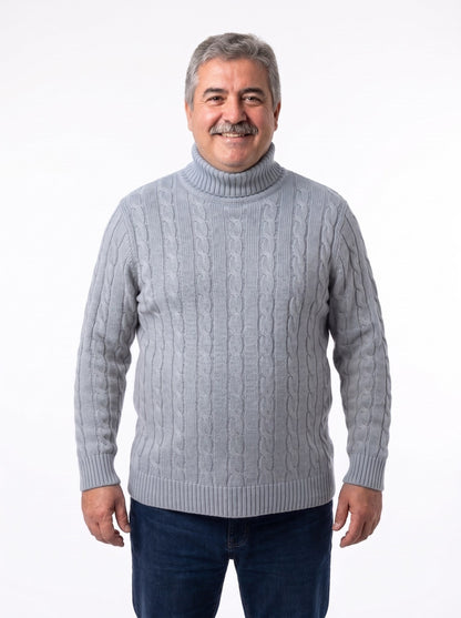 Adriano | Jersey de Ochos Grueso de Cuello Alto