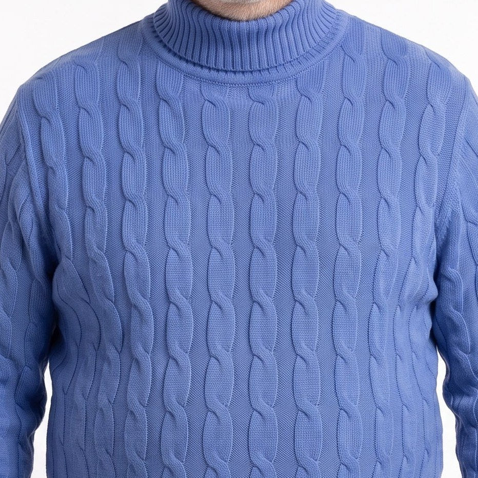 Alessio | Jersey de Cuello Alto con Trenzas