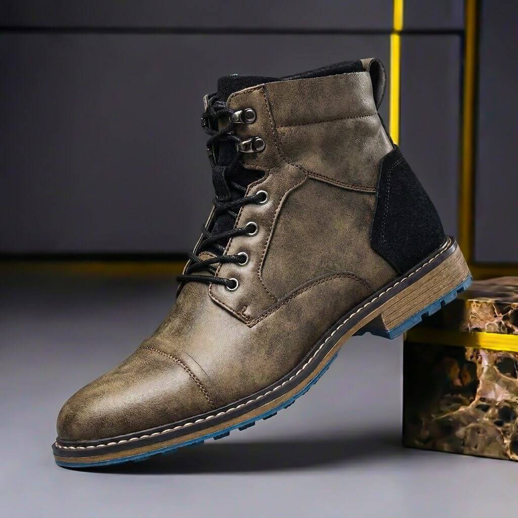 Jake | Botas de cuero bicolor