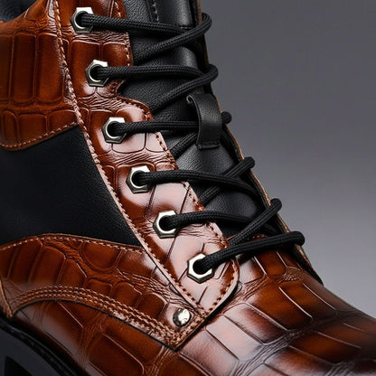 Chase | Botas de cuero grabado