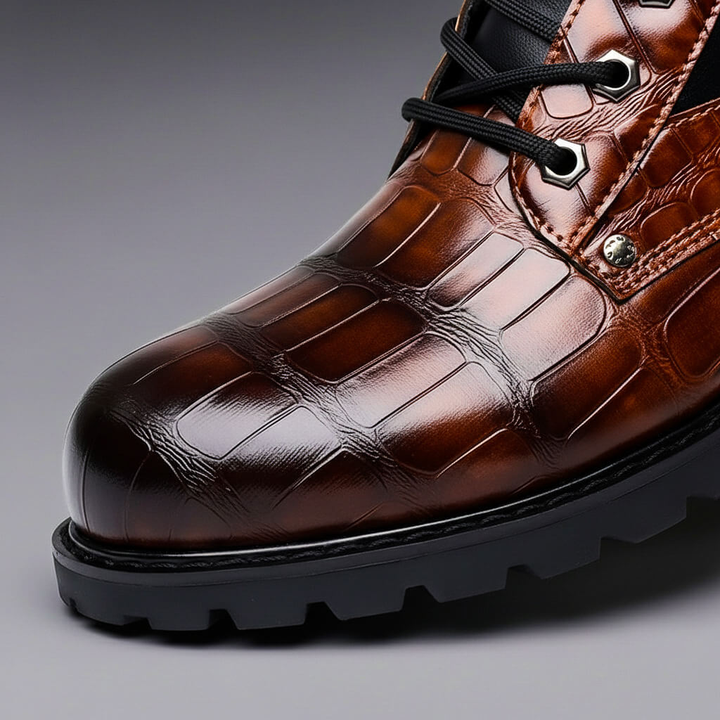 Chase | Botas de cuero grabado
