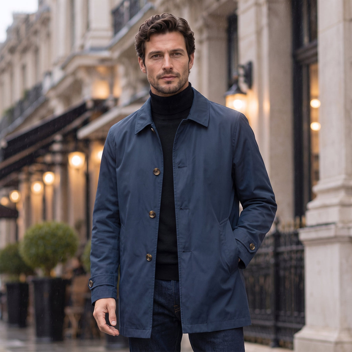 Enzo | Gabardina Corta de Hombre
