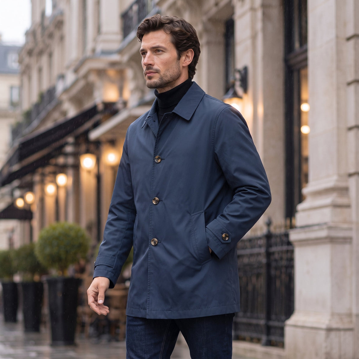 Enzo | Gabardina Corta de Hombre
