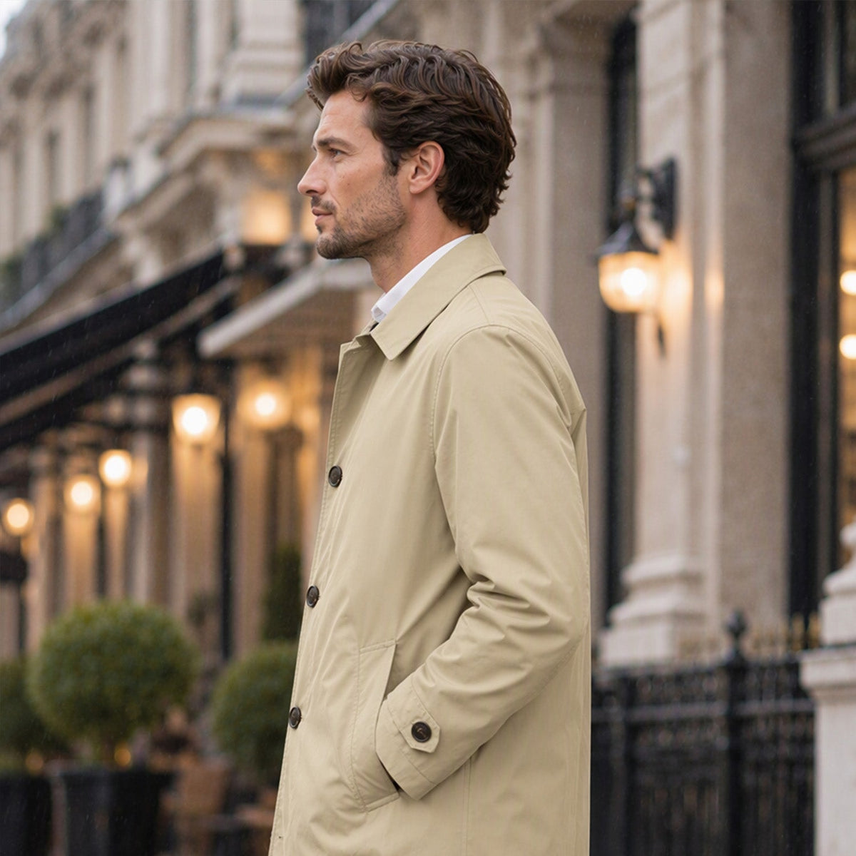 Enzo | Gabardina Corta de Hombre