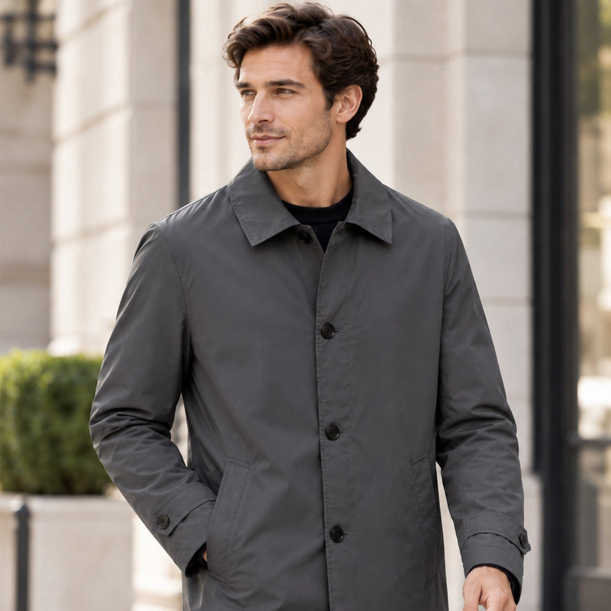 Enzo | Gabardina Corta de Hombre