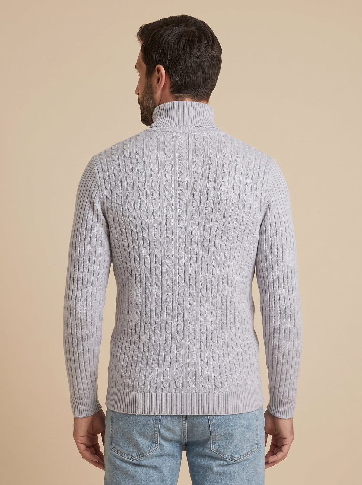 Franco | Jersey Trenzado de Cuello Alto