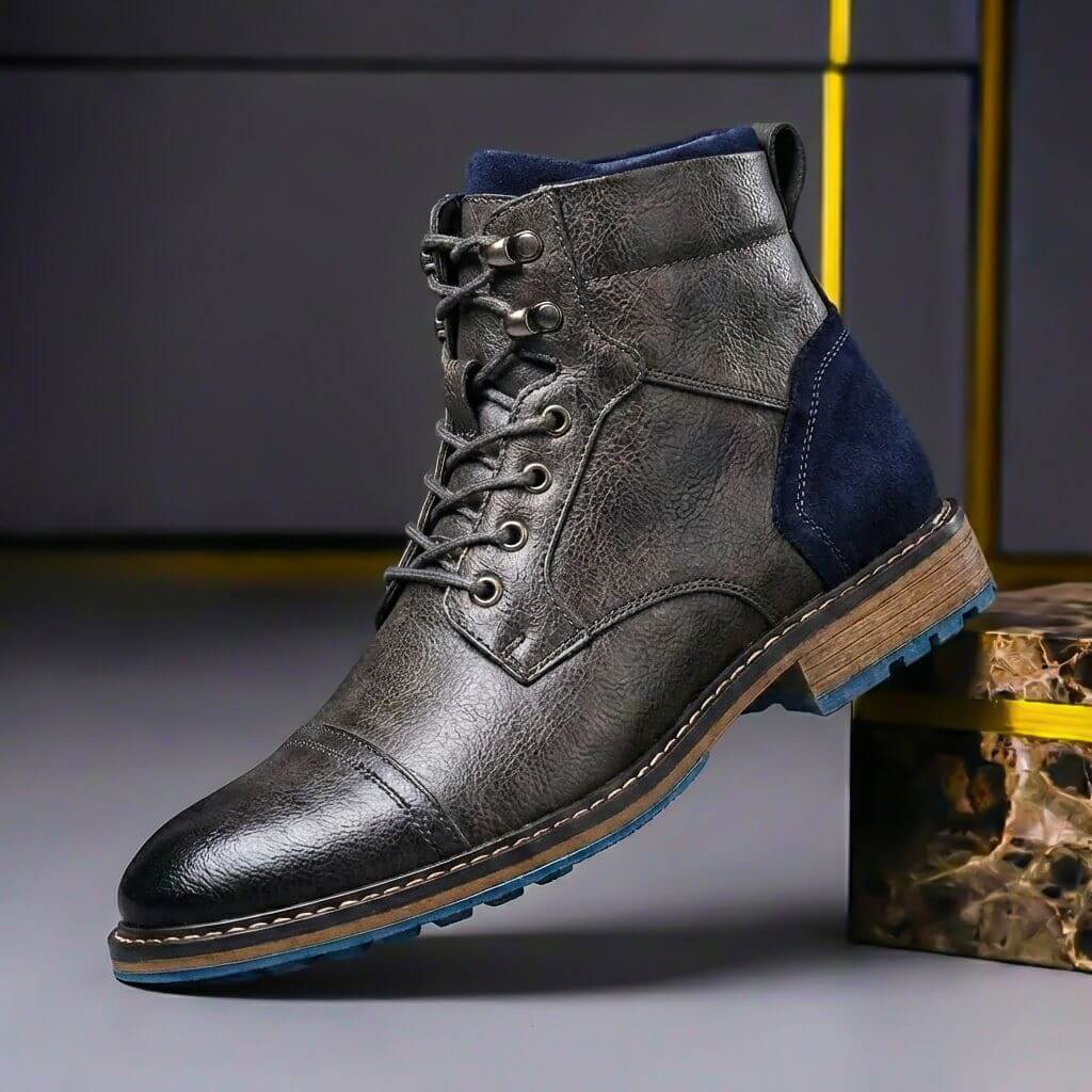 Jake | Botas de cuero bicolor