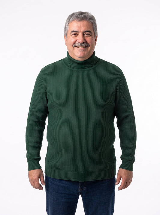 Leonardo | Jersey de Cuello Alto Acanalado