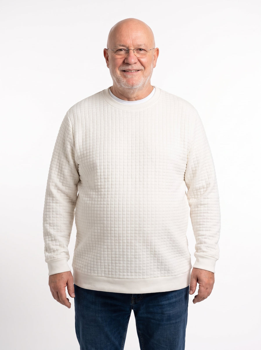 Paolo | Jersey de Punto con Relieve de Cuello Redondo